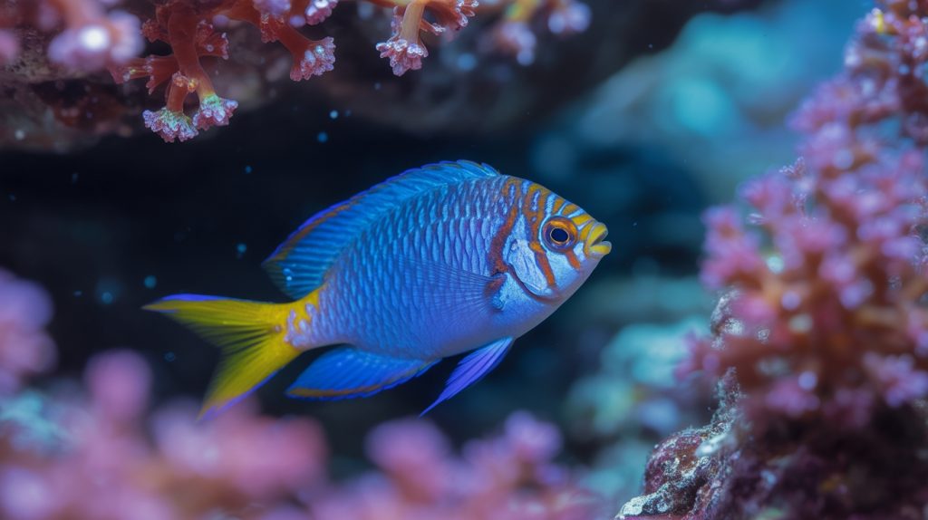 colorful territorial reef defenders