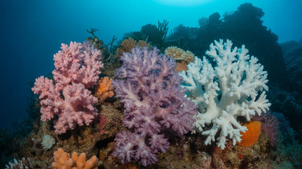 coral bleaching visual stages