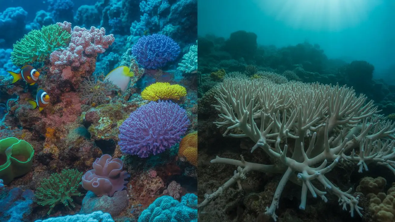 coral health visual differences