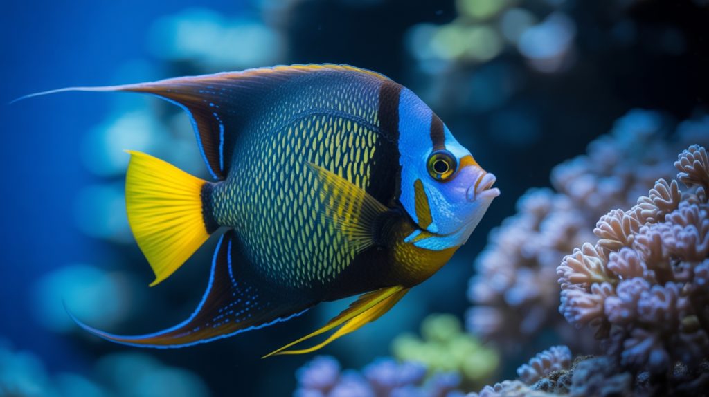 ethereal angelfish coral beauty