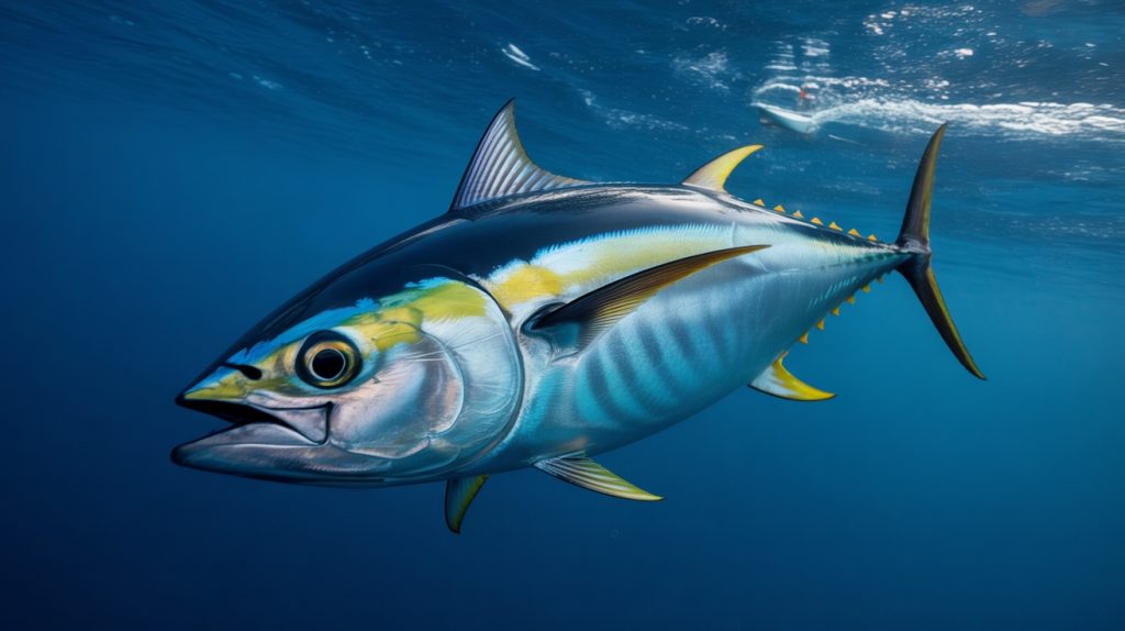 fast swimming commercial tuna