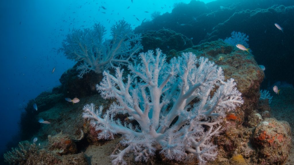identifying coral bleaching signs