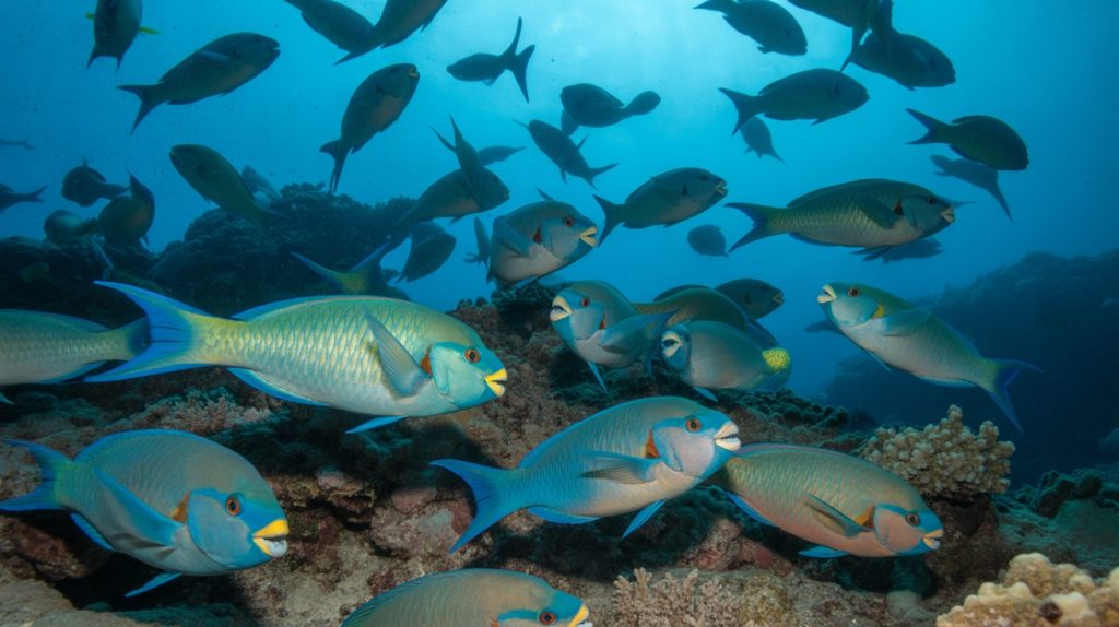 parrotfish maintain coral health