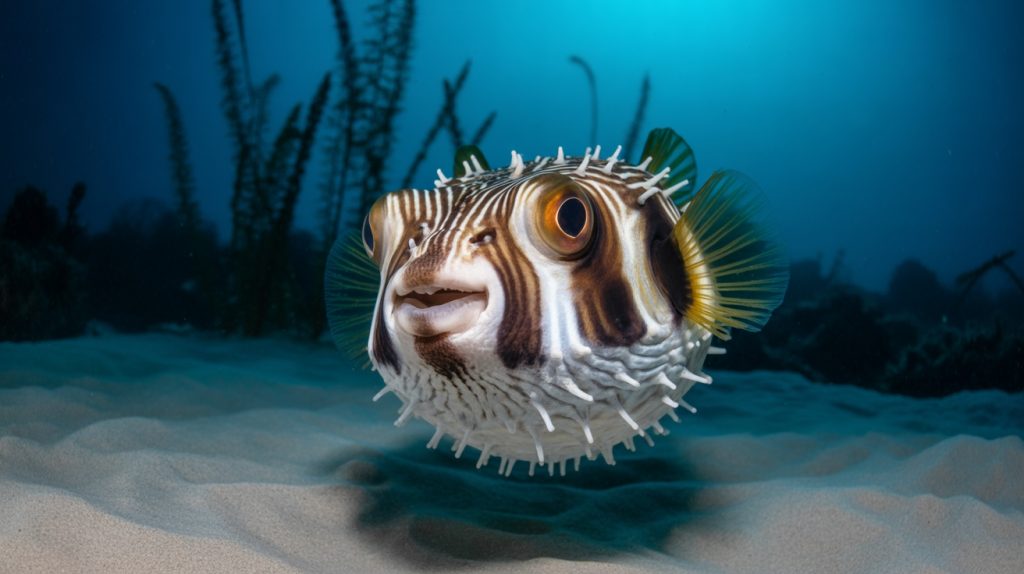 pufferfish inflate for protection
