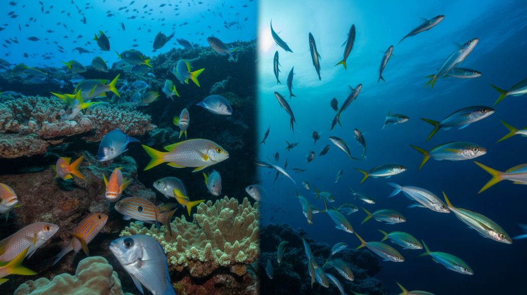 reef vs open ocean reproduction