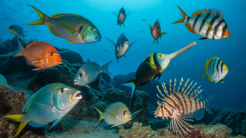 specialized fish feeding adaptations