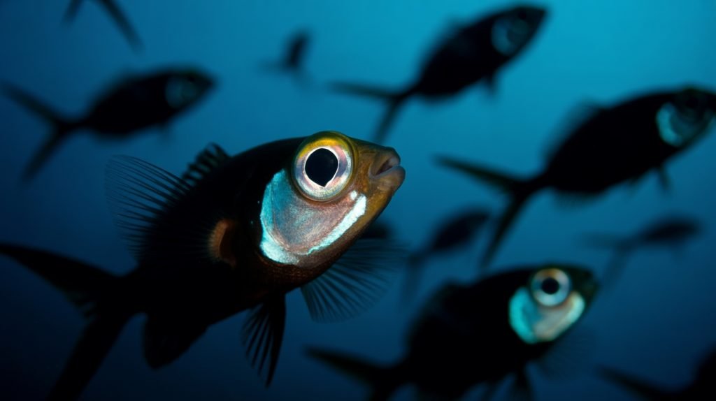 symbiotic bioluminescent fish partnership