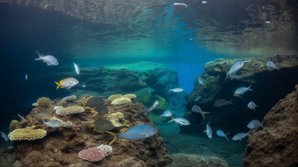 transparent diving at silfra