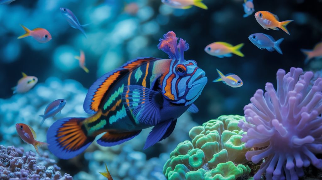 vibrant reef dwelling dragonets