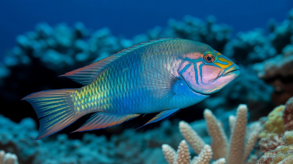 wrasse fish color transformation