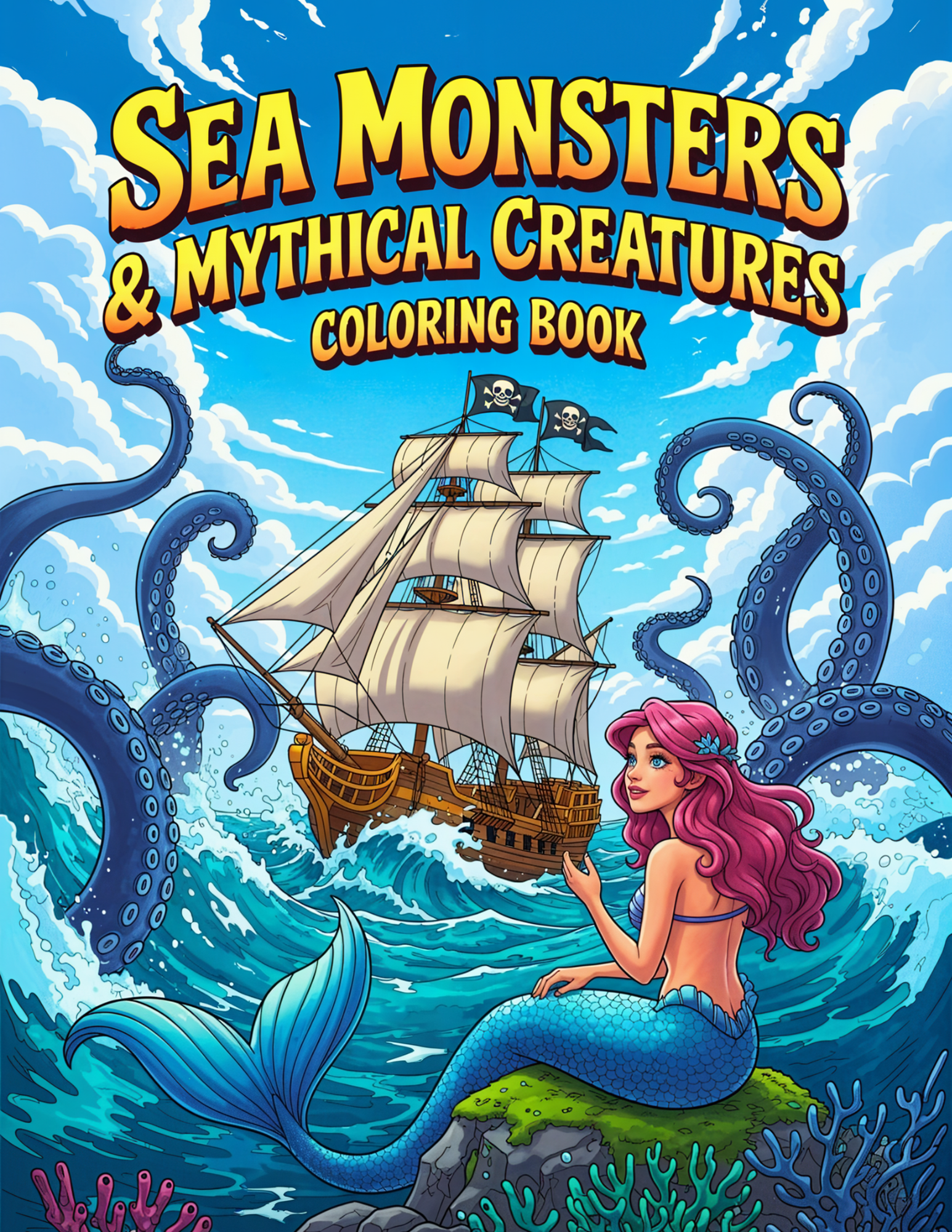 Sea Monsters Coloring Book